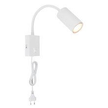 Globo - Fleksibel væglampe 1xGU10/25W/230V hvid