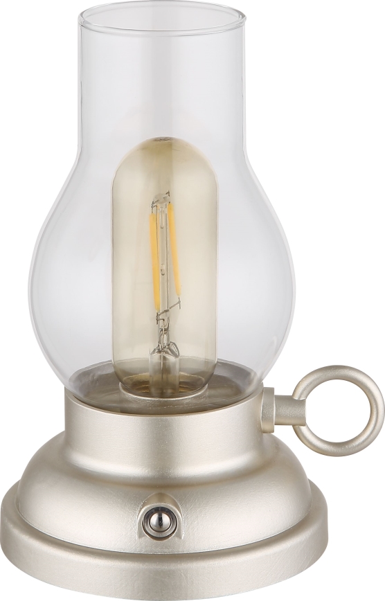 Globo - Genopladelig LED bordlampe m. touch-funktion dæmpbar LED/1W/3,7V 1200 mAh mat krom