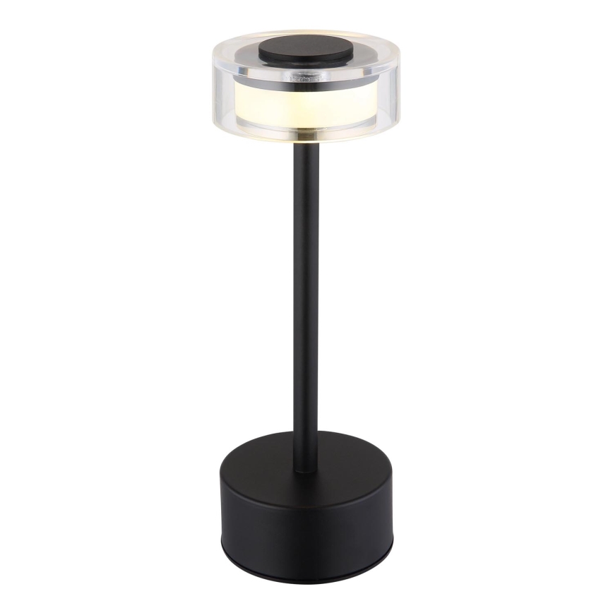 Globo - Genopladelig LED bordlampe m. touch-funktion dæmpbar LED/2,5W/3,7V 2700/4000/6500K 1800mAh sort