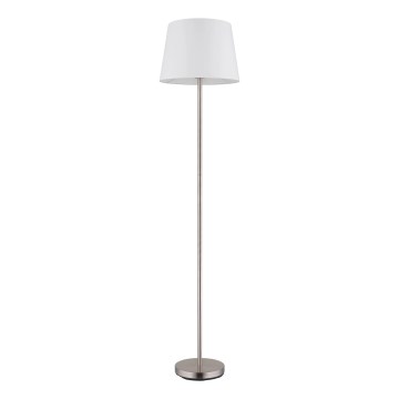 Globo - Gulvlampe 1xE27/40W/230V hvid/mat krom