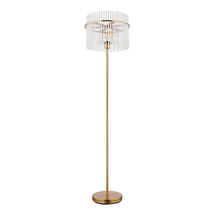 Globo - Gulvlampe 1xE27/60W/230V guldfarvet