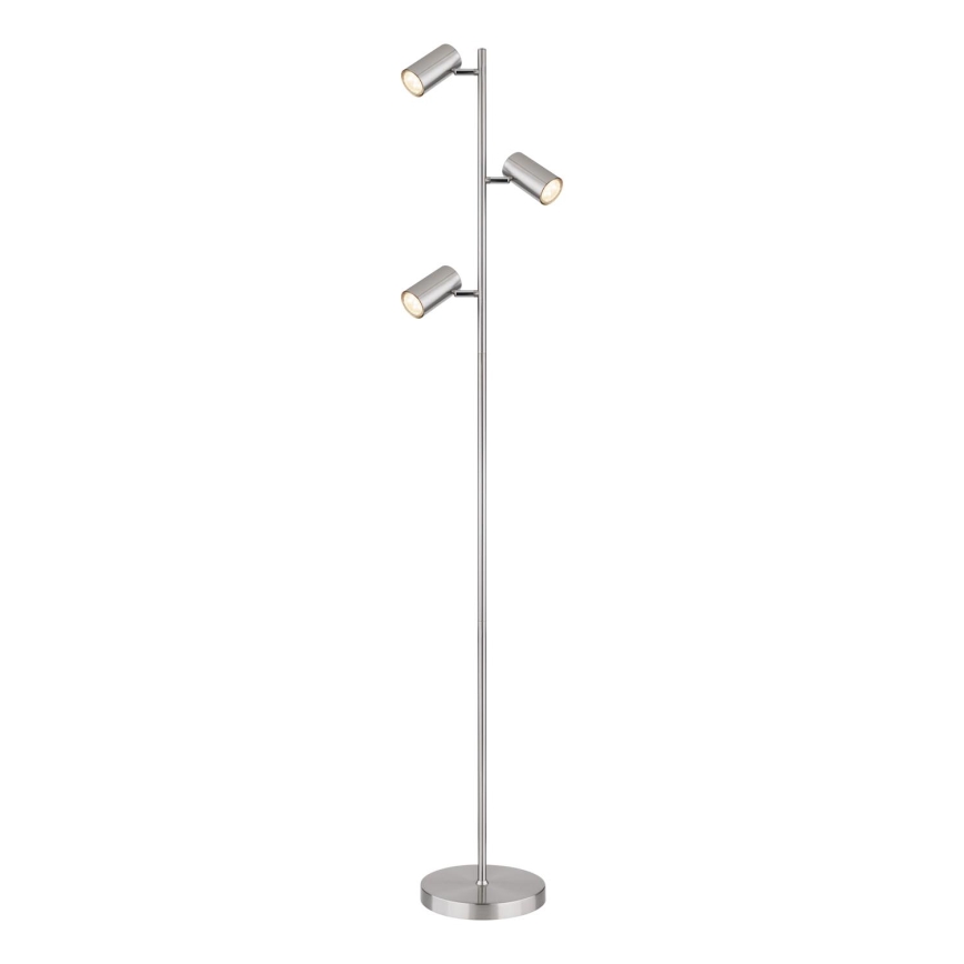 Globo - Gulvlampe 3xGU10/5W/230V mat krom