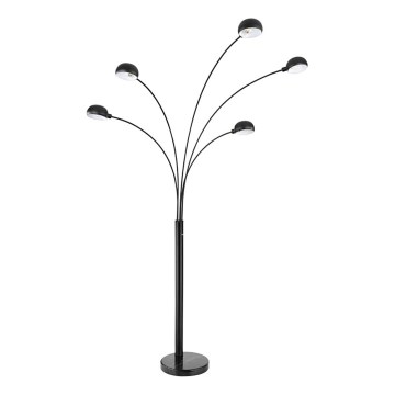 Globo - Gulvlampe 5xE14/40W/230V sort