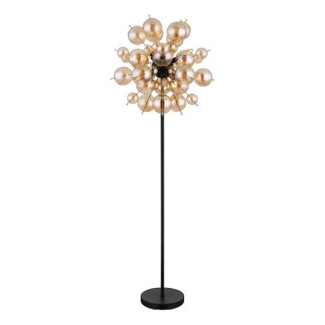 Globo - Gulvlampe 6xE14/25W/230V brun/røget