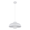 Globo - Hvid pendel med wireophæng 1xE27/60W/230V