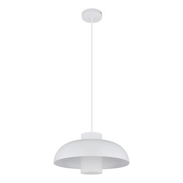 Globo - Hvid pendel med wireophæng 1xE27/60W/230V