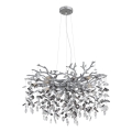 Globo - Kabelophængt lysekrone 10xE14/40W/230V sølvfarvet
