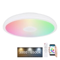 Globo - LED badeværelseslampe dæmpbar m. RGBW-farver og højttaler LED/18W/230V 3000-6500K IP44 + fjernbetjening