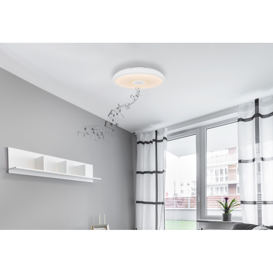 Globo - LED badeværelseslampe dæmpbar m. RGBW-farver og højttaler LED/18W/230V 3000-6500K IP44 + fjernbetjening