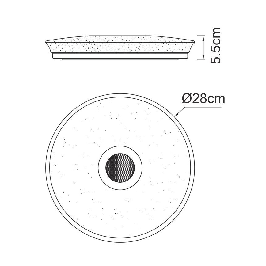 Globo - LED badeværelseslampe dæmpbar m. RGBW-farver og højttaler LED/18W/230V 3000-6500K IP44 + fjernbetjening