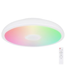 Globo - LED badeværelseslampe med højtaler RGB-farver LED/18W/230V IP44 + fjernbetjening