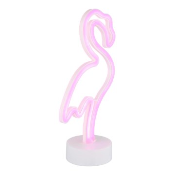 Globo - LED borddekoration neon LED/2W/3xAA flamingo