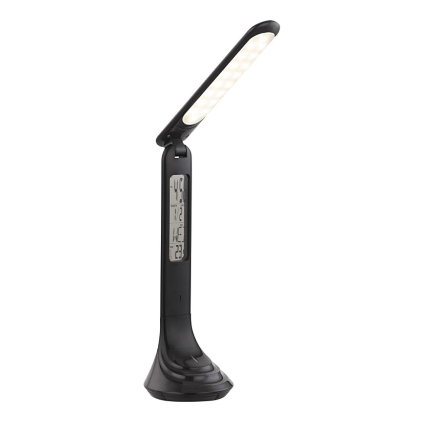 Globo - LED Bordlampe dæmpbar og genopladelig med display LED/4W/230V 2200 mAh sort