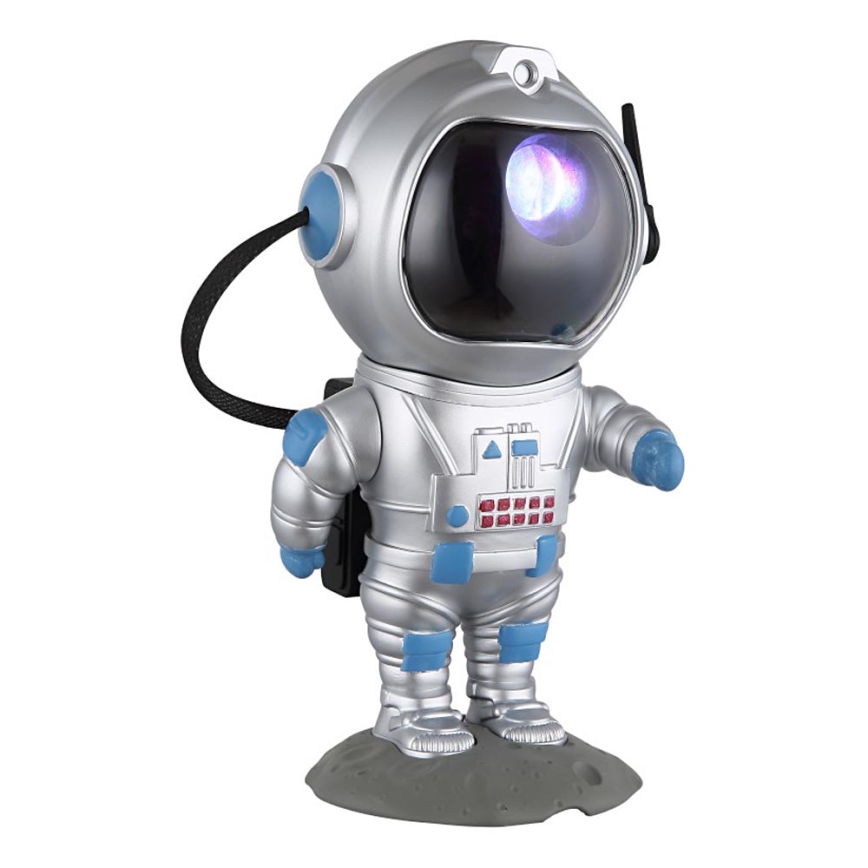 Globo - LED bordlampe m. RGB-farver LED/4,5W/5V astronaut sølvfarvet