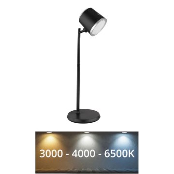 Globo - LED bordlampe m. touch-funktion dæmpbar 04.01.2001 LED/6W/3,7V 3000K/4000K/6500K 1500 mAh USB sort
