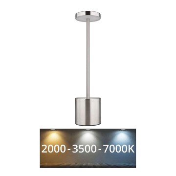 Globo - LED bordlampe m. touch-funktion dæmpbar LED/1,2W/3,7V 2000K/3500K/7000K 1200 mAh USB mat krom