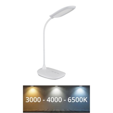 Globo - LED bordlampe m. touch-funktion dæmpbar LED/9W/230V 3000K/4000K/6500K CRI 90 hvid