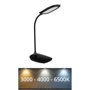 Globo - LED bordlampe m. touch-funktion dæmpbar LED/9W/230V 3000K/4000K/6500K CRI 90 sort