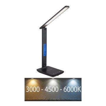 Globo - LED bordlampe m. touch-funktion dæmpbar med display LED/5W/230V 3000/4500/6000K sort