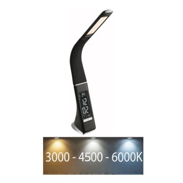 Globo - LED bordlampe m. touch-funktion dæmpbar med display LED/6,5W/230V 3000/4500/5800K sort