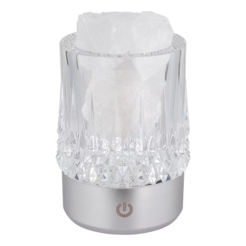 Globo - LED-dæmpbar, berøringsbetjent bordlampe LED/1W/5V 3000K 1200 mAh sølv