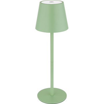 Globo - LED, dæmpbar, berøringsbetjent, genopladelig udendørs bordlampe 3-i-1 LED/3W/5V 3000/4000/5000K IP54 1800 mAh grøn