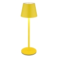 Globo - LED dæmpbar berøringsbetjent genopladelig udendørs bordlampe 3-i-1 LED/3W/5V 3000/4000/5000K IP54 1800 mAh gul
