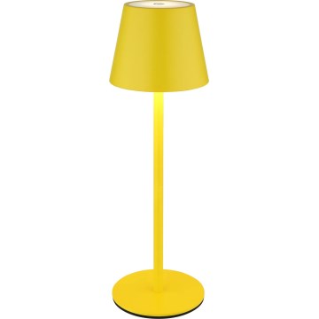 Globo - LED dæmpbar berøringsbetjent genopladelig udendørs bordlampe 3-i-1 LED/3W/5V 3000/4000/5000K IP54 1800 mAh gul