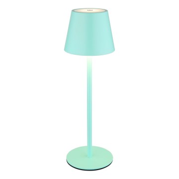 Globo - LED dæmpbar berøringsbetjent genopladelig udendørs bordlampe 3-i-1 LED/3W/5V 3000/4000/5000K IP54 1800 mAh mintgrøn