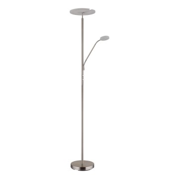 Globo - LED dæmpbar gulvlampe LED/28W/230V + LED/5W 3000K blank krom