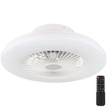 Globo - LED dæmpbar loftlampe med ventilator LED/30W/230V 3000-6500K + fjernbetjening