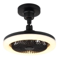 Globo - LED Dæmpbar loftventilator LED/20W/230V 3000-6500K sort + fjernbetjening
