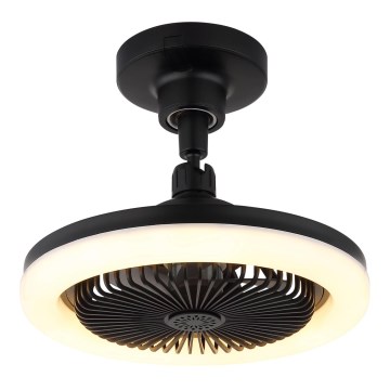 Globo - LED Dæmpbar loftventilator LED/20W/230V 3000-6500K sort + fjernbetjening