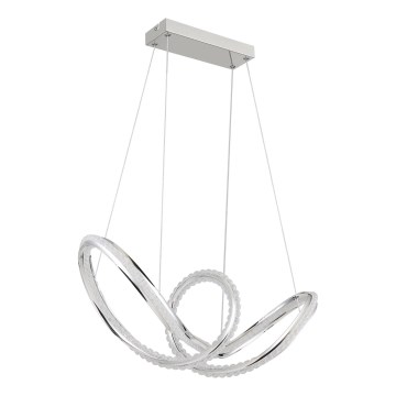 Globo - LED dæmpbar pendel på ledning LED/45W/230V 2700-6000K blank krom + fjernbetjening