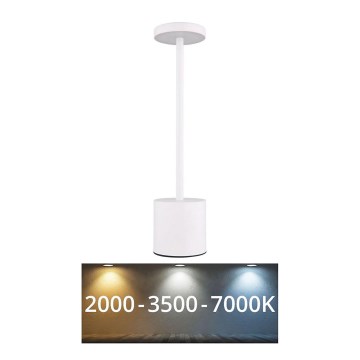 Globo - LED dæmpbar touch bordlampe LED/1,2W/3,7V 2000K/3500K/7000K 1200 mAh USB hvid