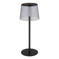 Globo - LED dæmpbar udendørs bordlampe med touch LED/1,8W/5V IP44 1800 mAh sort/røgfarvet