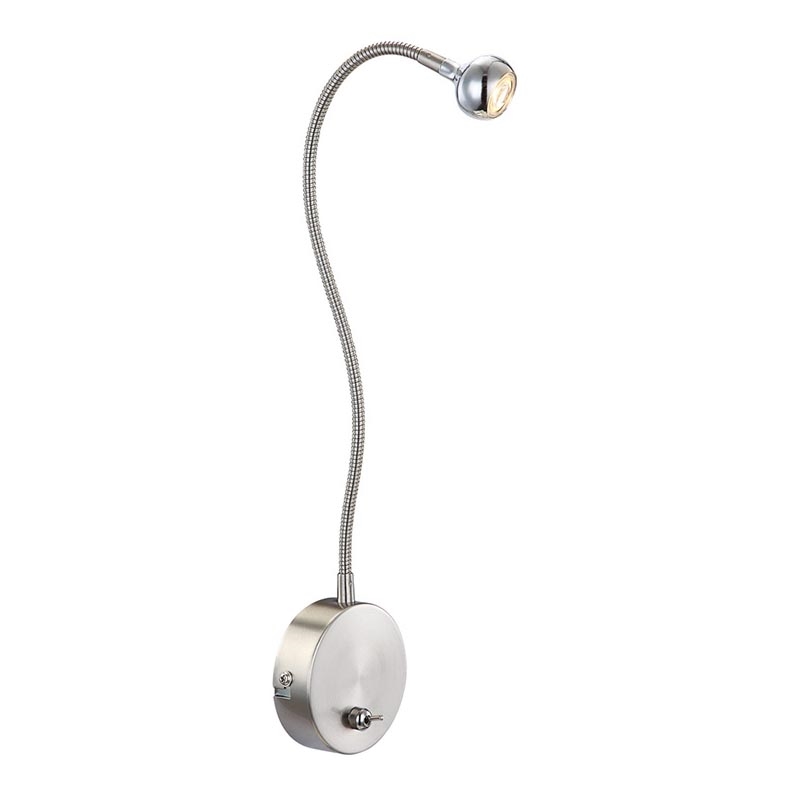 Globo - LED Fleksibel lille lampe LED/3W/230V skinnende krom
