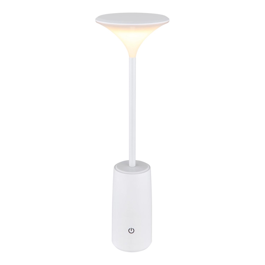 Globo - LED Genopladelig bordlampe m. touch-funktion dæmpbar LED/1,2W/3,7V 3000K 1500mAh hvid