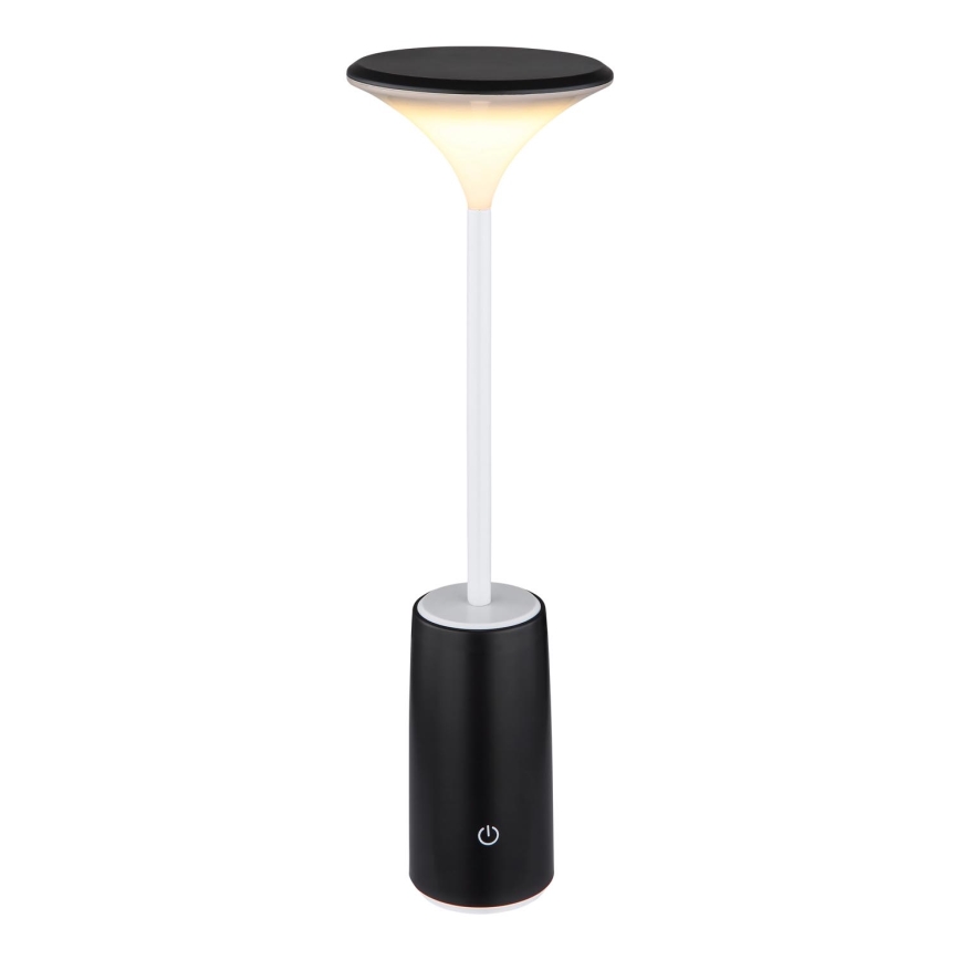 Globo - LED Genopladelig bordlampe m. touch-funktion dæmpbar LED/1,2W/3,7V 3000K 1500mAh sort
