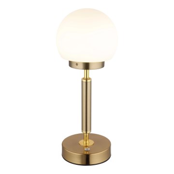 Globo - LED Genopladelig bordlampe m. touch-funktion dæmpbar LED/2,5W/5V 1800mAh 2700/4000/6500K messing