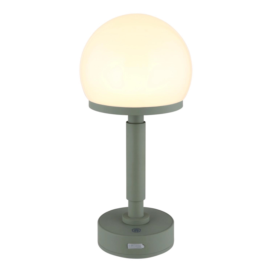 Globo - LED Genopladelig bordlampe m. touch-funktion dæmpbar LED/2,5W/5V 1800mAh 2800K grøn