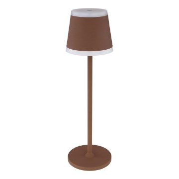 Globo - LED Genopladelig bordlampe m. touch-funktion dæmpbar LED/4,6W/3,7V 3000K 1800mAh brun IP54