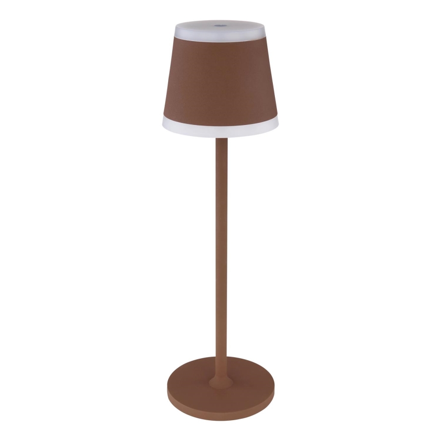 Globo - LED Genopladelig bordlampe m. touch-funktion dæmpbar LED/4,6W/3,7V 3000K 1800mAh brun IP54