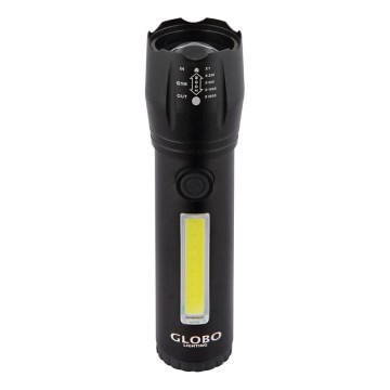 Globo - LED Genopladelig lommelygte LED/3W/5V + COB/3W 5500K 1200 mAh