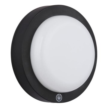 Globo - LED genopladelig touch væglampe LED/1,2W/3,7V Ø 15 cm 1800 mAh sort