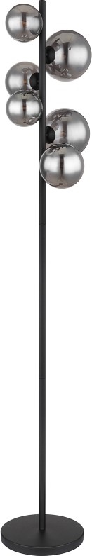 Globo - LED gulvlampe 6xG9/3,5W/230V røget/sort