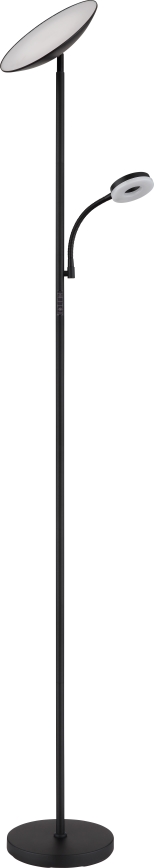 Globo - LED gulvlampe dæmpbar LED/20W/230V+ LED/5W 3000/4000/6500K sort