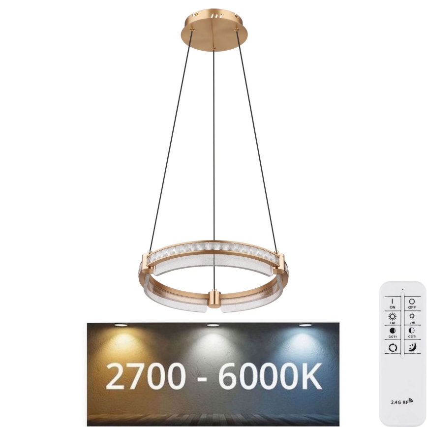 Globo - LED krystalpendel dæmpbar LED/36W/230V 2700K-6000K + fjernbetjening