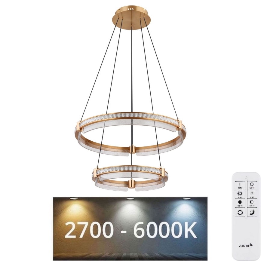 Globo - LED krystalpendel dæmpbar LED/78W/230V 2700K-6000K + fjernbetjening