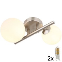 Globo - LED loftlampe 2xG9/3W/230V krom